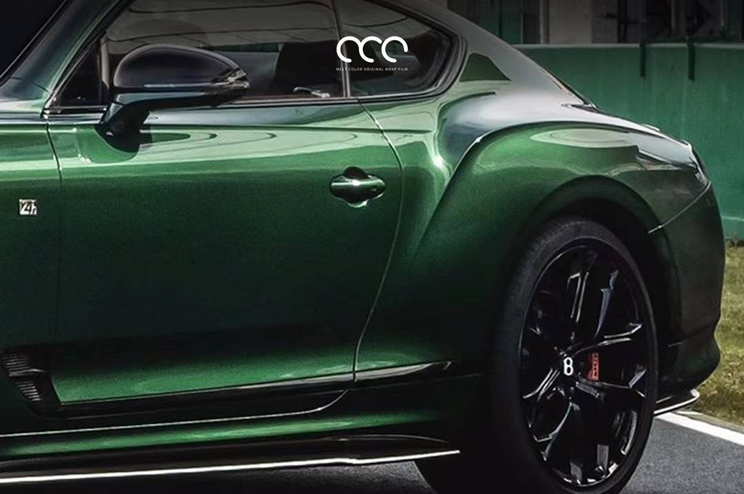 宾利欧陆漫彩英伦绿改色膜满满时尚元气