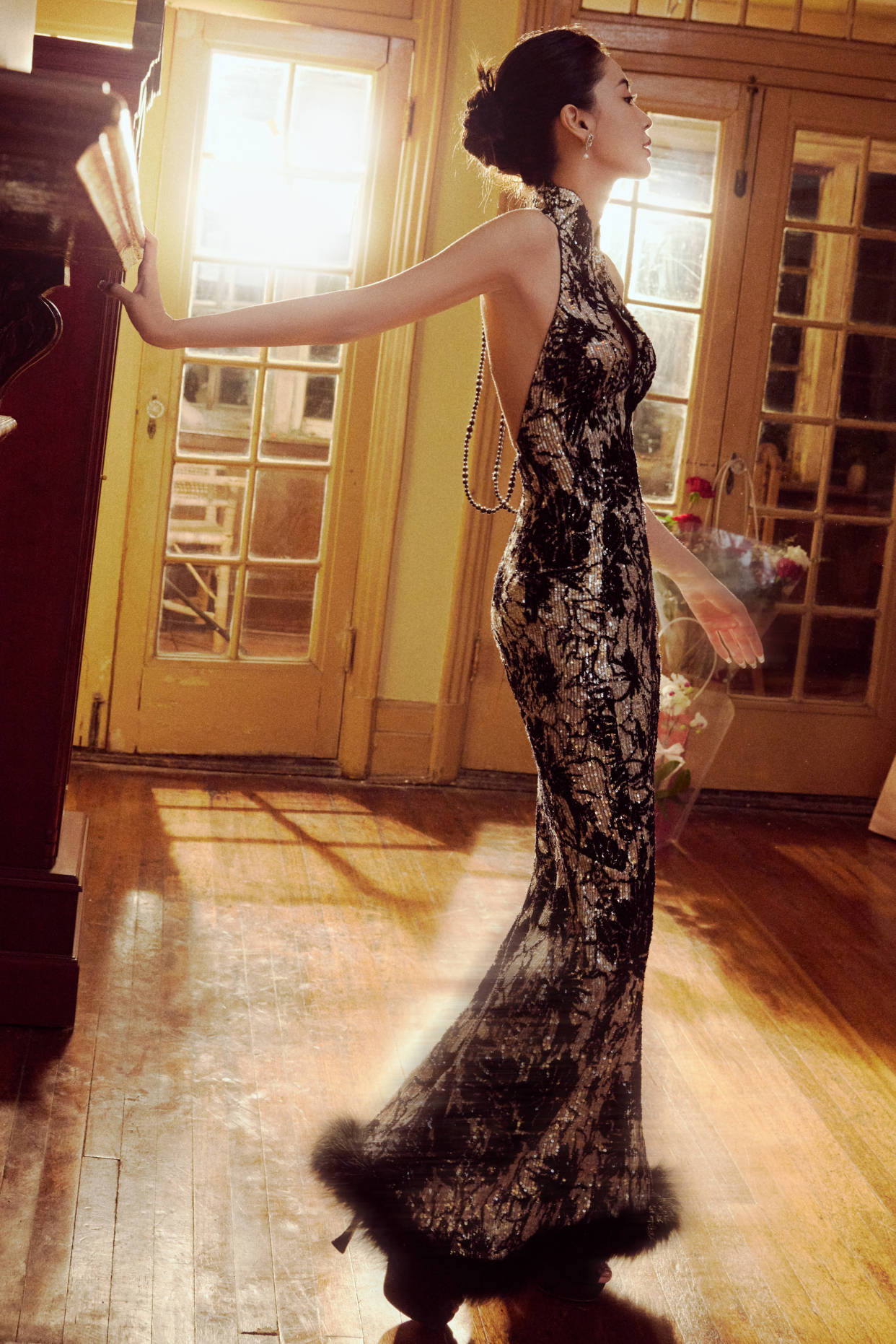 angelababy强势复出新中式旗袍造型亮相