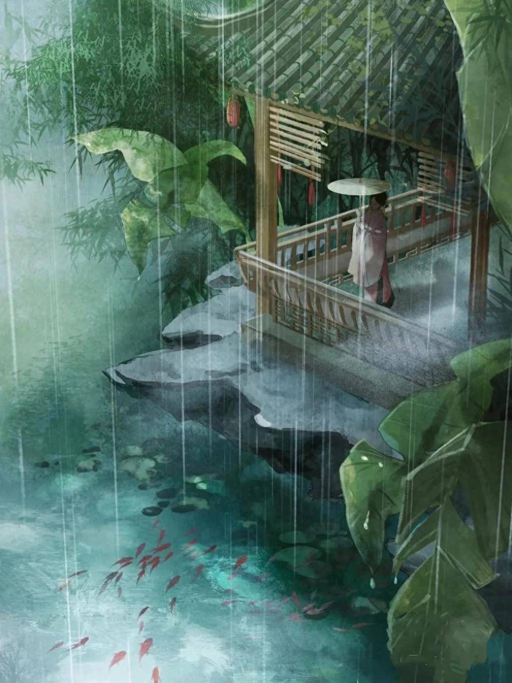 自己与明月和清风一同坐在床上,作者与自然环境的融合,自己仿佛已经