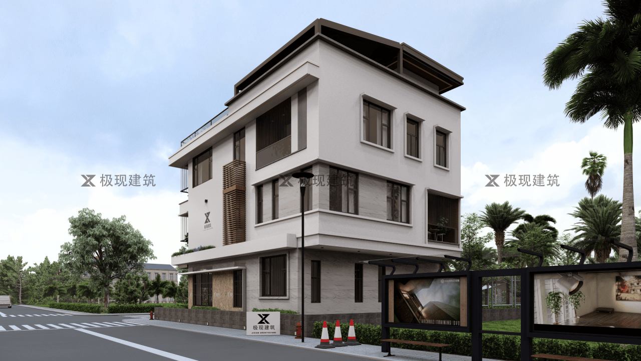 缅甸仰光丨现代风格带店铺四层别墅