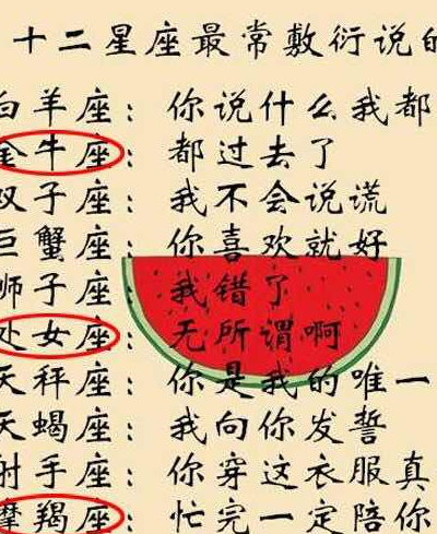 12星座的处事方式走心恋爱点评坏蛋排行榜最常敷衍说的话