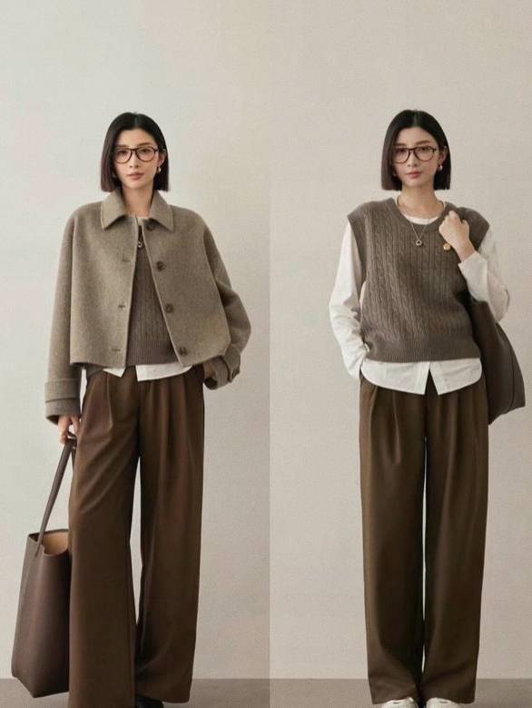 今年春季裤子穿松还是紧看博主示范照着穿也很洋气