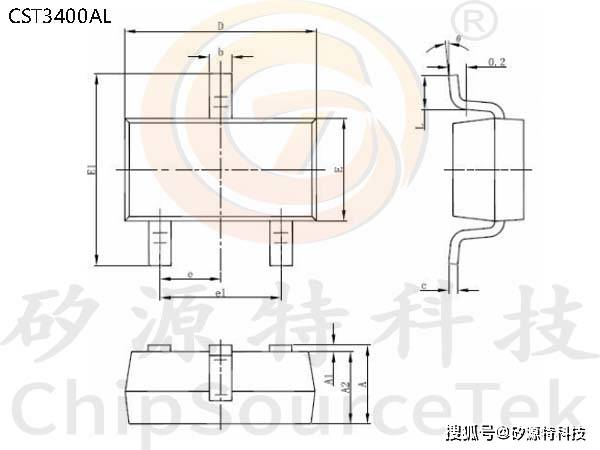 矽源特chipsourcetek-cst3400al是sot23-3l封装,30v