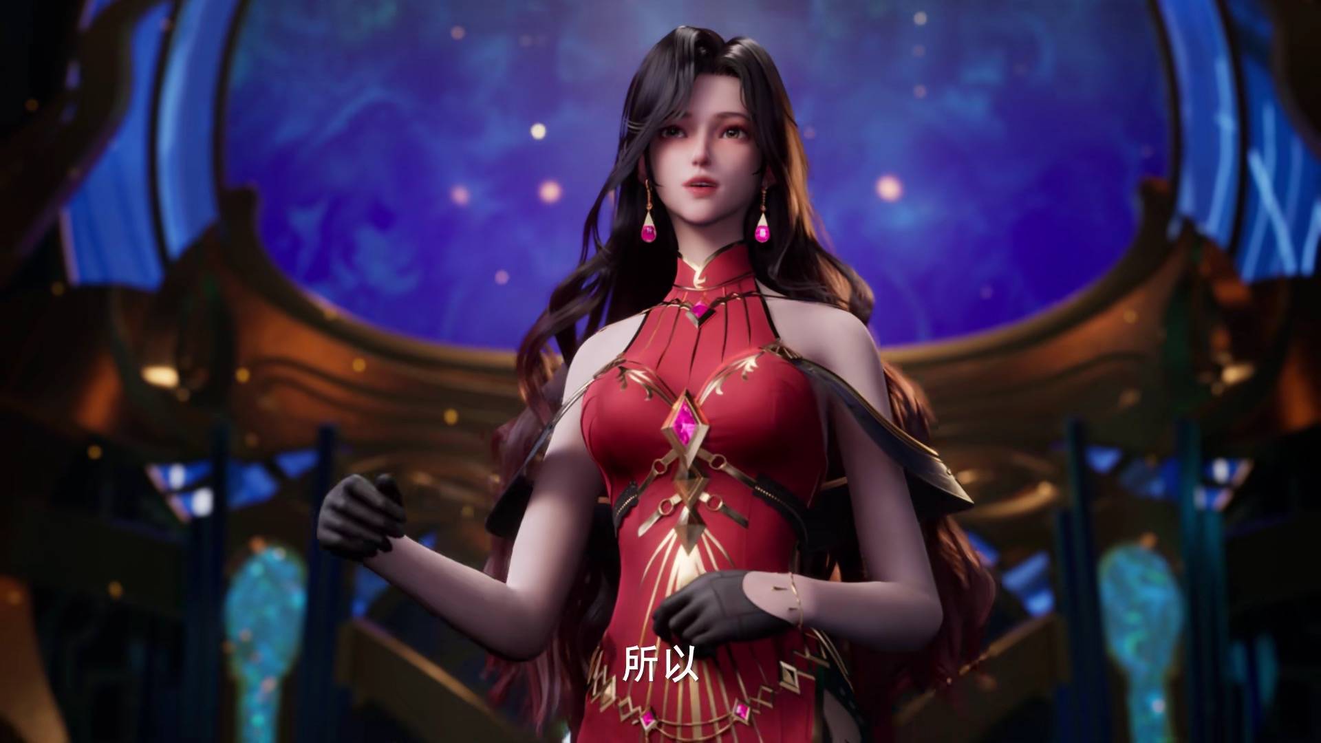 《神印王座》新出一位美女,黑丝配露背裙,韩羽让她情欲高涨