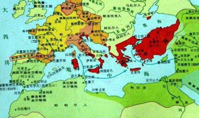 西班牙最早是迦太基人的领地,后来被罗马帝国占领,随着蛮族入侵,罗马