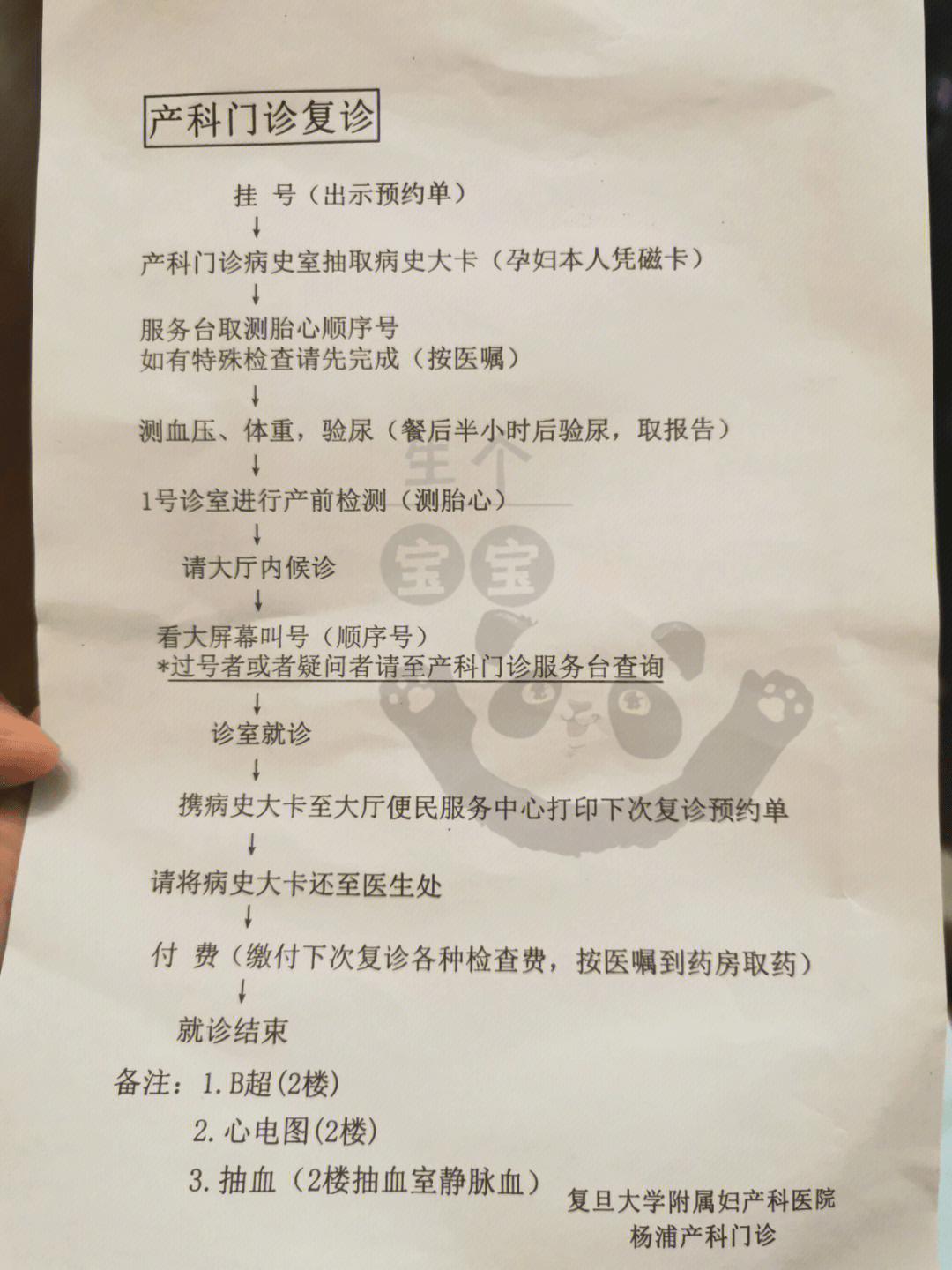 上海杨浦红房子2024产科信息汇总产检时间安排产检流程产检重要项目
