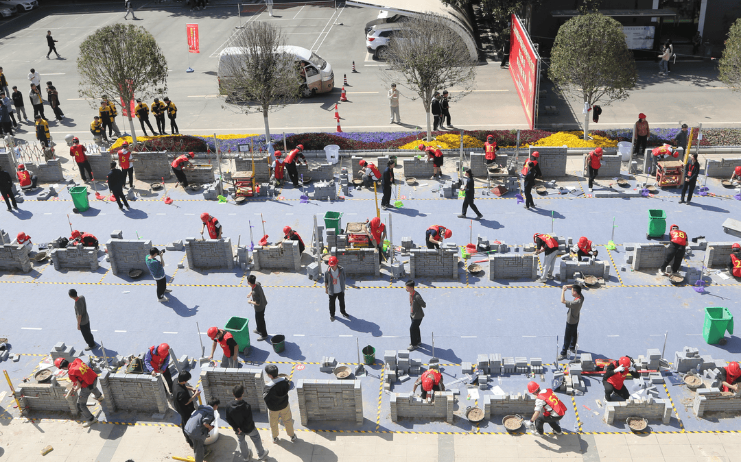 第二届全国乡村振兴职业技能大赛砌筑项目陕西选拔赛在我院举办