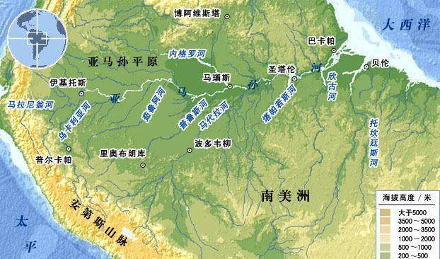 亚洲地图河流图片
