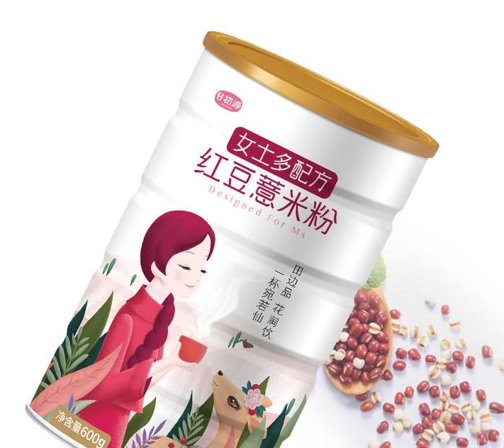 专为女性而生的滋补养颜早餐,精选红豆薏米燕麦经过细细研磨成谷物粉