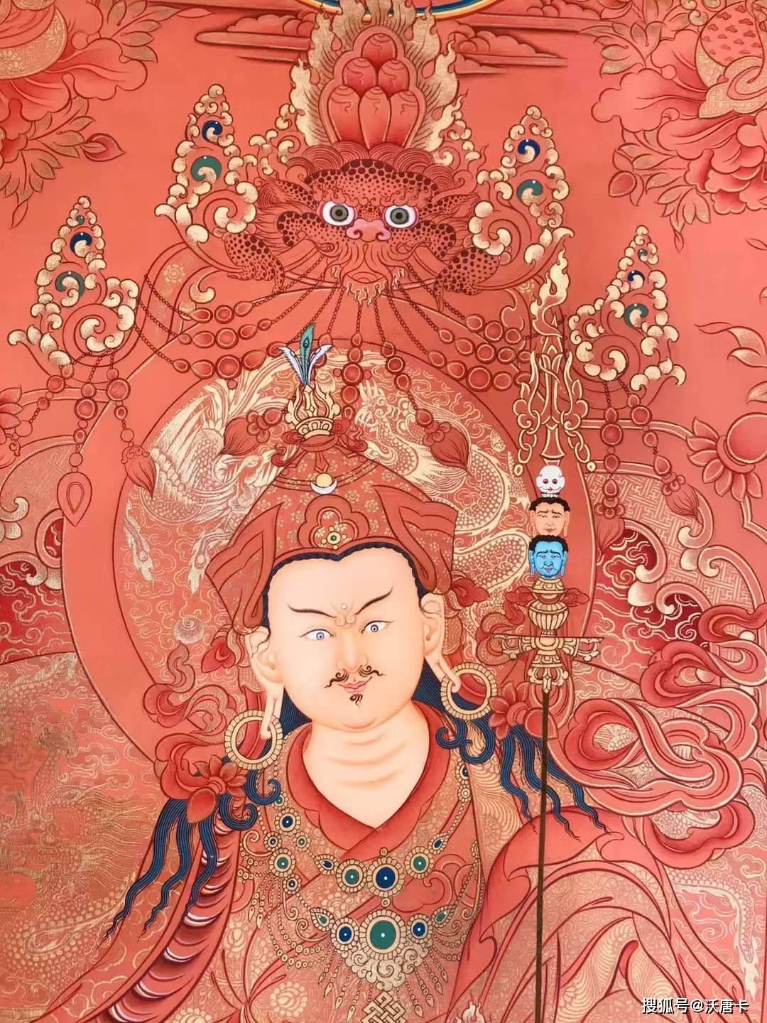 唐卡编号为157-898642的莲花生大士红唐:春秋时期是医学与巫术激烈