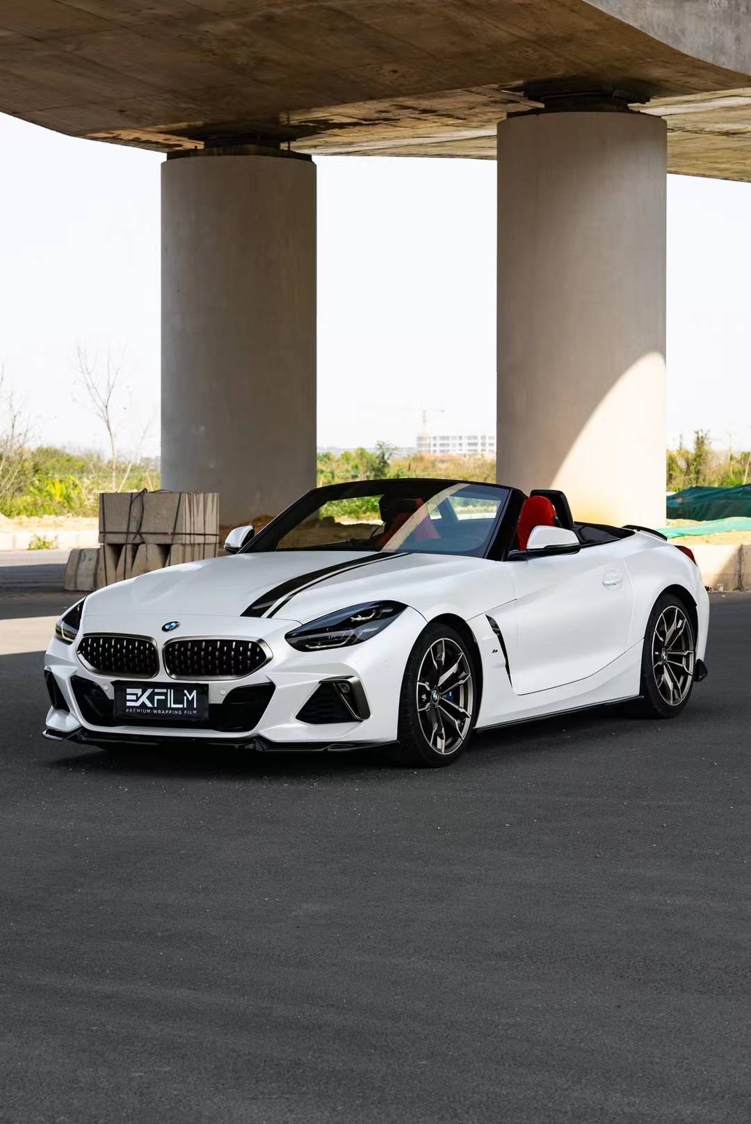 宝马z4-ek改色膜电光金属白,"白色控"必入_搜狐汽车