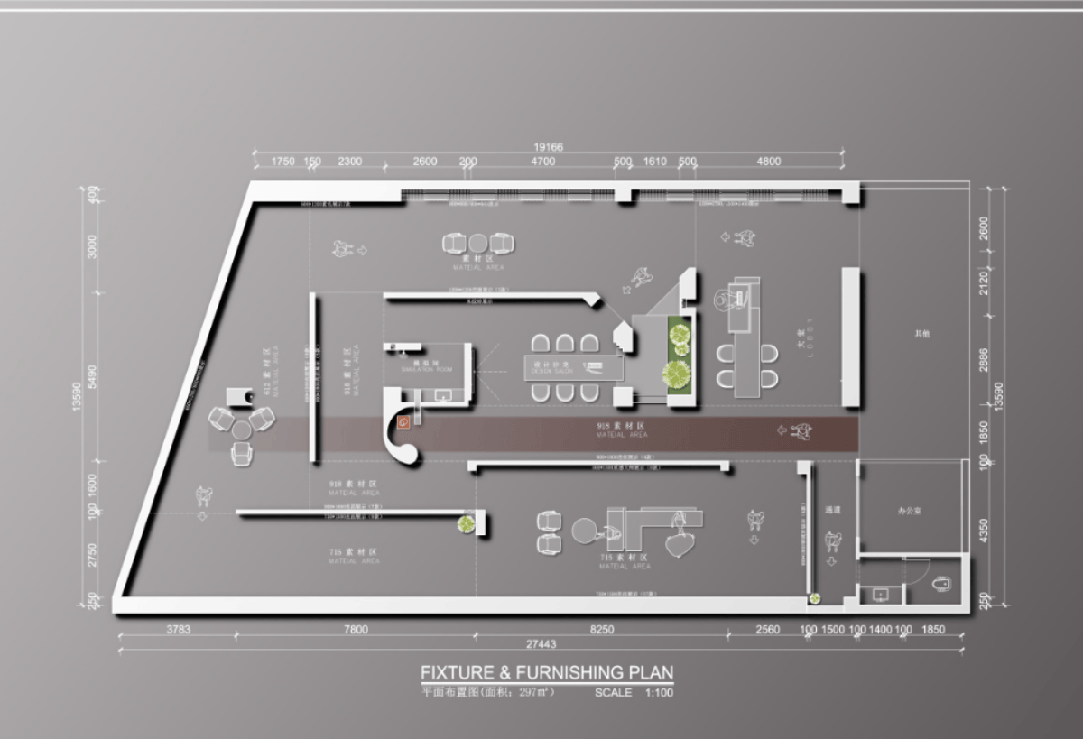建材展厅平面布置图图片