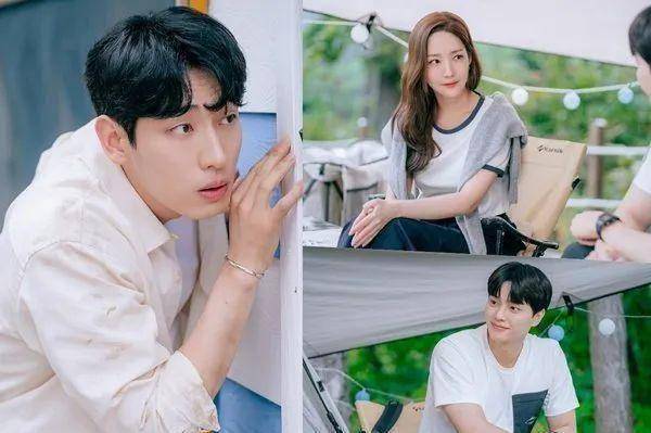 jtbc周末剧气象厅的人们公开新剧照朴敏英宋江露营约会