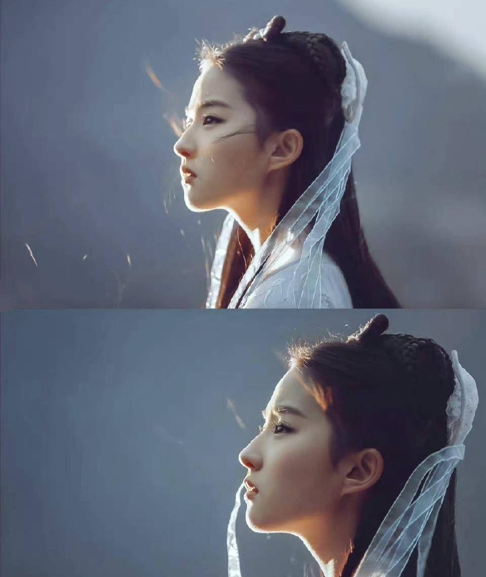 飘飘白衣衬出飘逸的倩影,浑身氤氲着宛若与世隔绝的极致清冷.