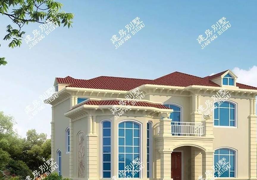 客厅中空设计的3款二层别墅户型,第一款精致秀丽造价15万