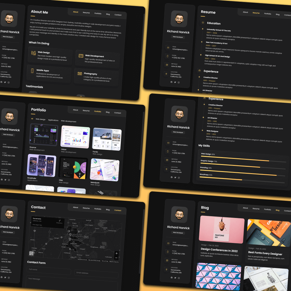 专业的个人作品集网站_的能力_模板_成就