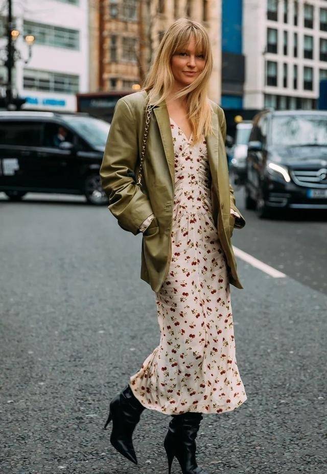 原创西装裙子才是2021年春天最优雅的搭配温柔好看又高级