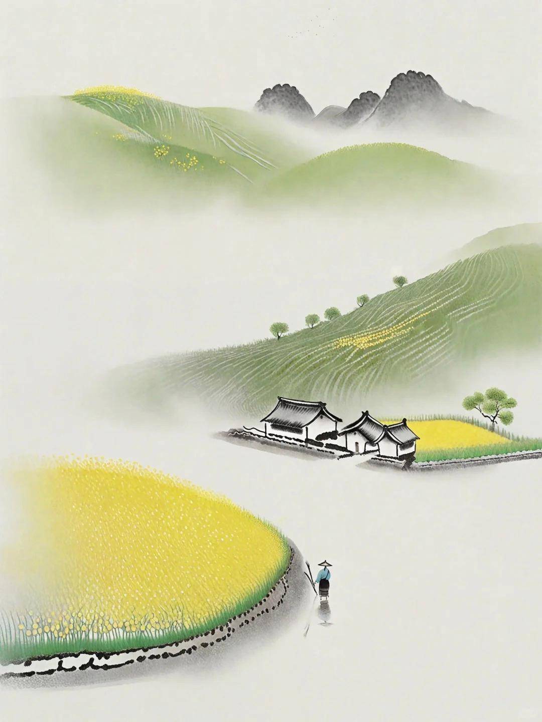 50句清浅田园诗词心灵的创伤灵魂的焦灼且任稻麦花香来抚慰