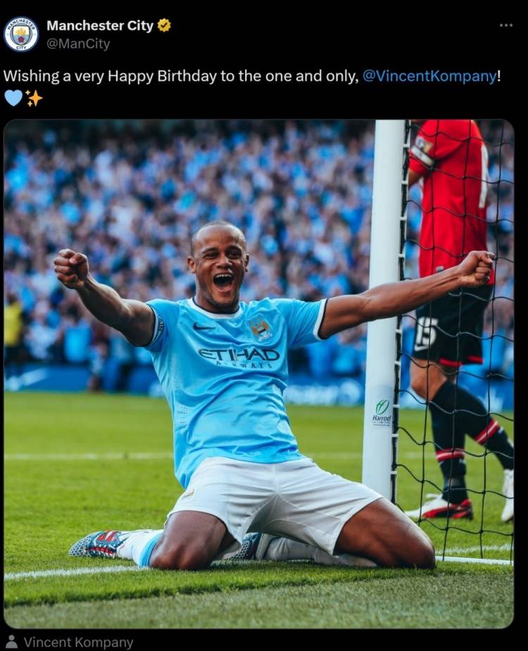 星空体育携曼城队友祝孔帕尼38岁生日快乐,11年蓝月生涯夺12座冠军_球