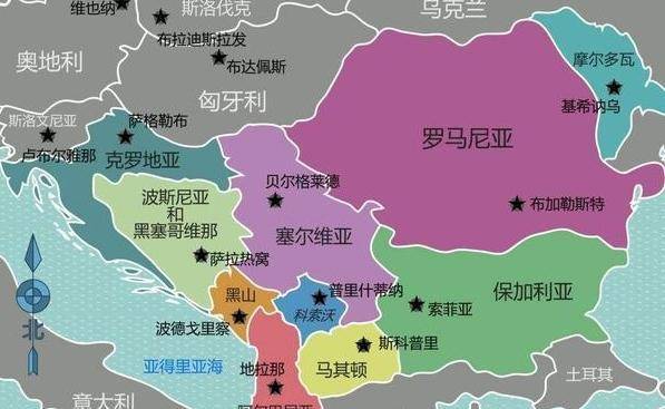 南联盟地图中文图片