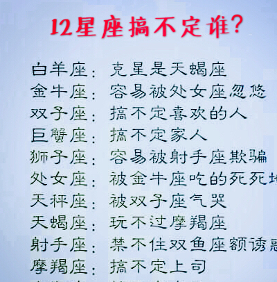 原创12星座分手的惯用理由12星座为啥不回你消息12星座搞不定谁