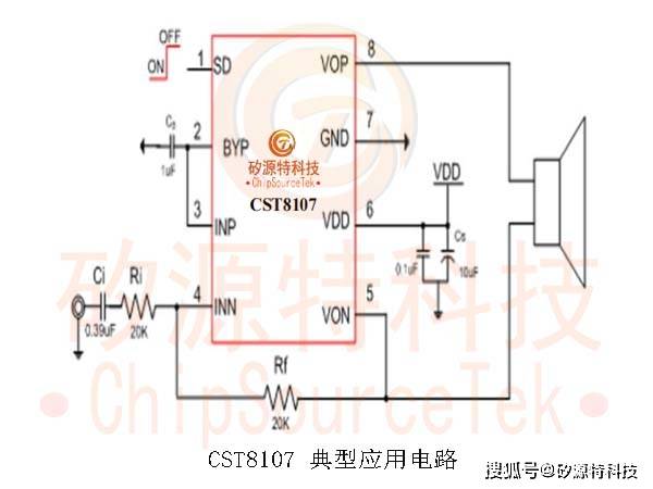 矽源特chipsourcetek-cst8107,这款音频功放ic_声音_电路_应用