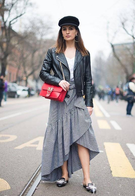 原创今春a字裙该让位了超流行的荷叶边裙潮爆街头气质百搭还显瘦