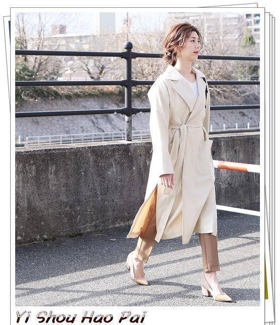 原创轻时尚女性的风衣搭配日系经典样板穿搭示范照着穿就够了
