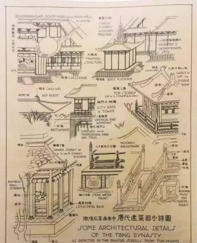 梁思成建筑手稿堪称艺术品没有电脑和cad的年代稿件似打印