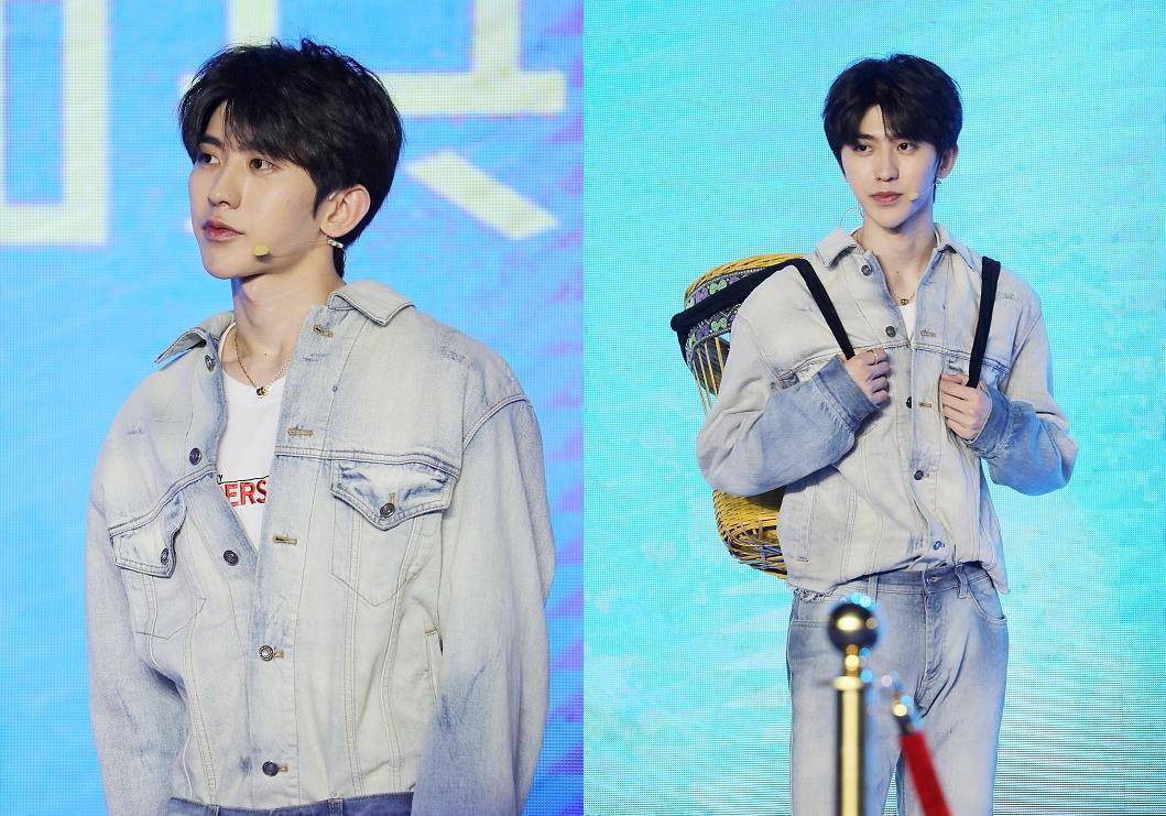 原创蔡徐坤的舞台和私服穿搭反差很大格子裤配工装马甲超有型