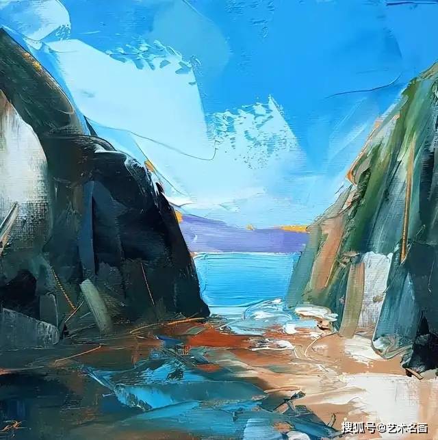 色彩强烈而鲜艳的刀画︱爱尔兰画家大卫·科因绘画作品