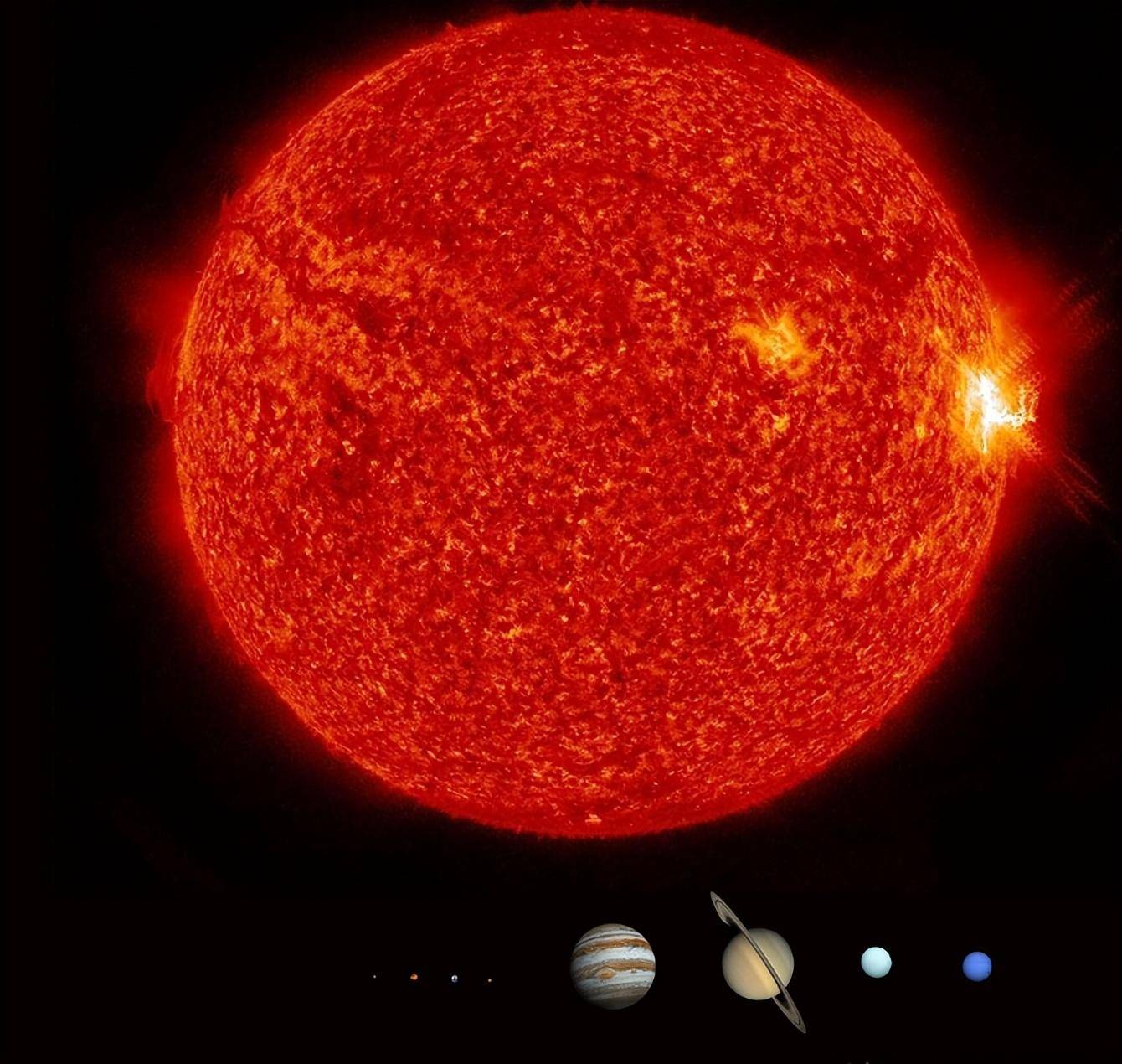 宇宙中最大的恒星是谁?100亿个太阳大,放在太阳系中能吞掉土星