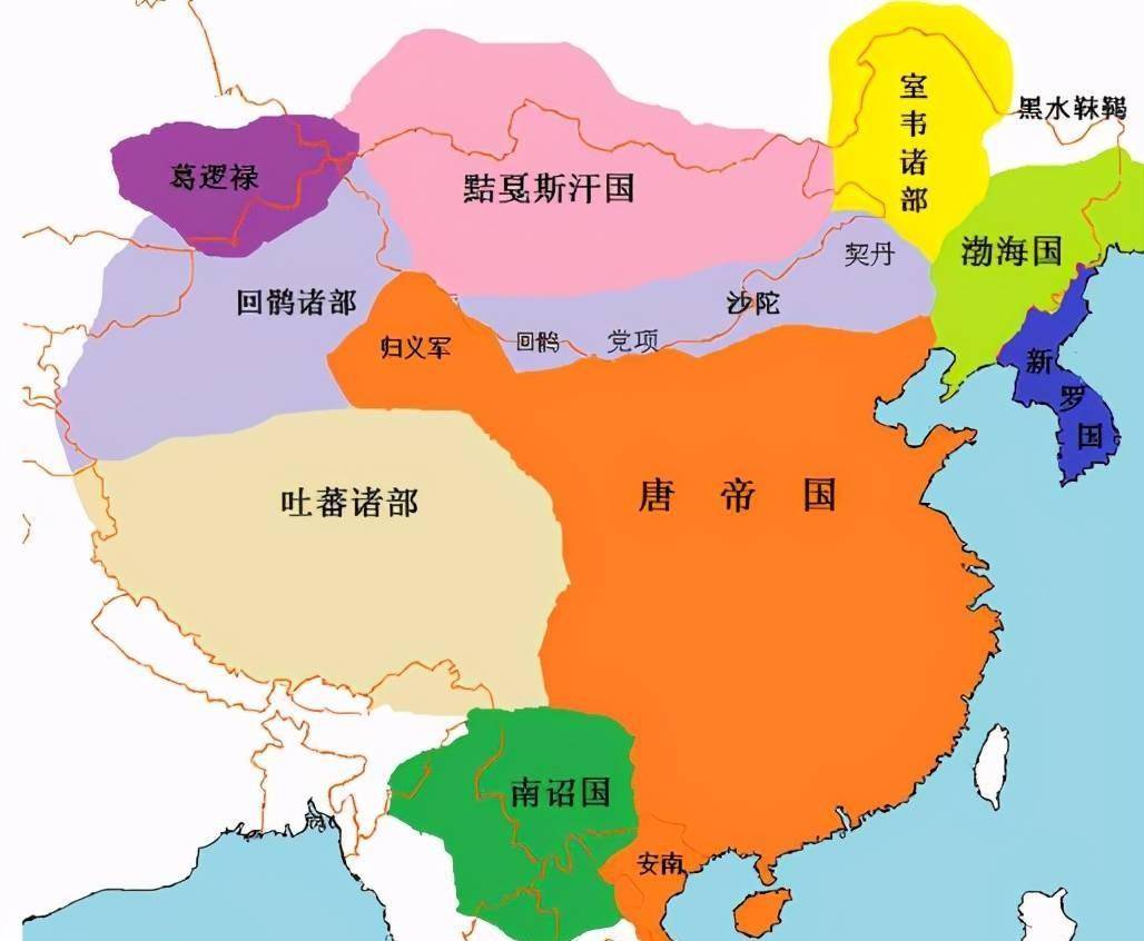 唐朝贞观年间地图图片