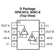 opa1612aidr音频运算放大器芯片中文资料pdf数据手册引脚图产品手册
