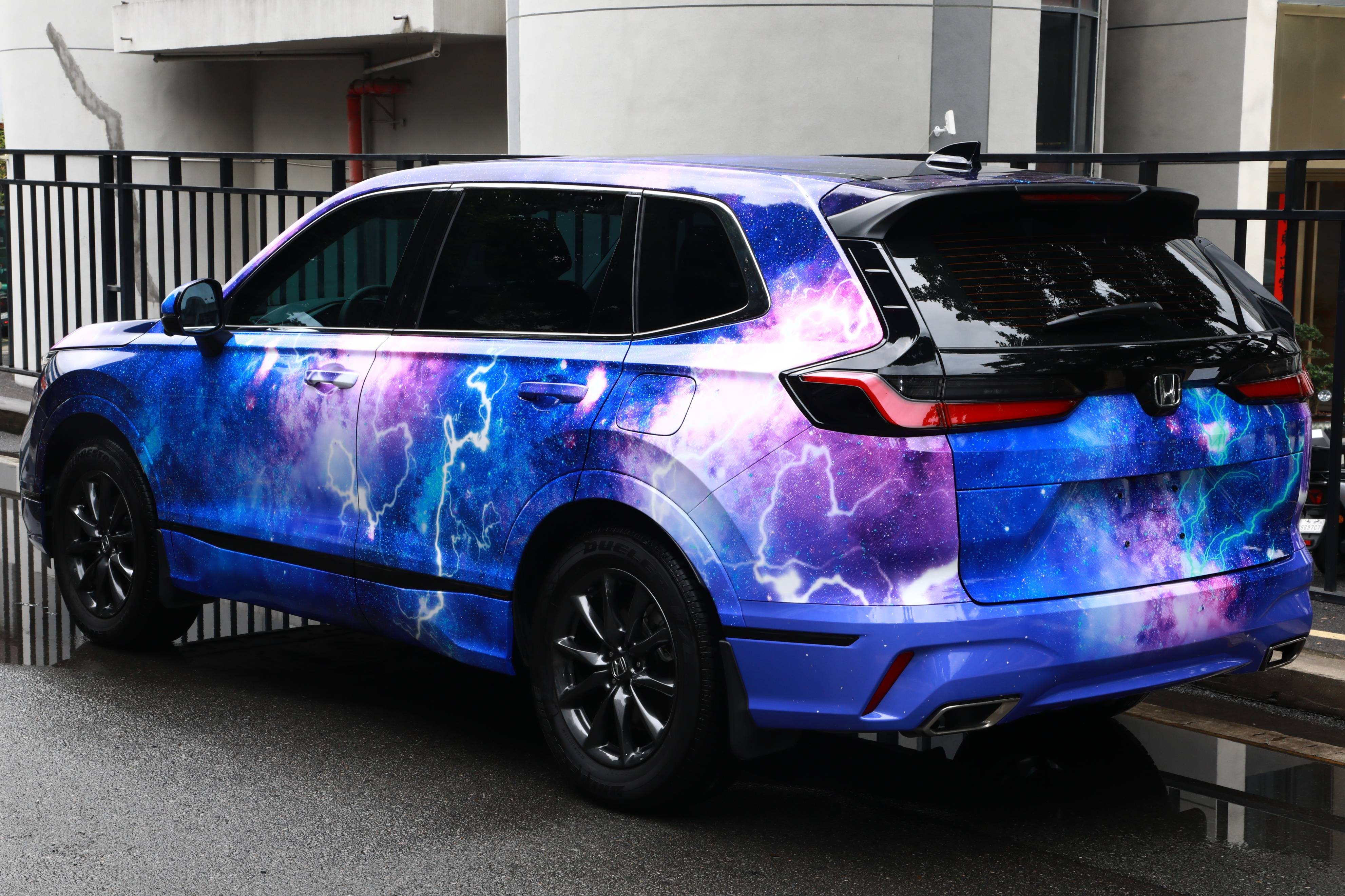 guard定制彩绘|本田皓影将浩瀚银河请上车,星空彩绘膜超闪_搜狐汽车