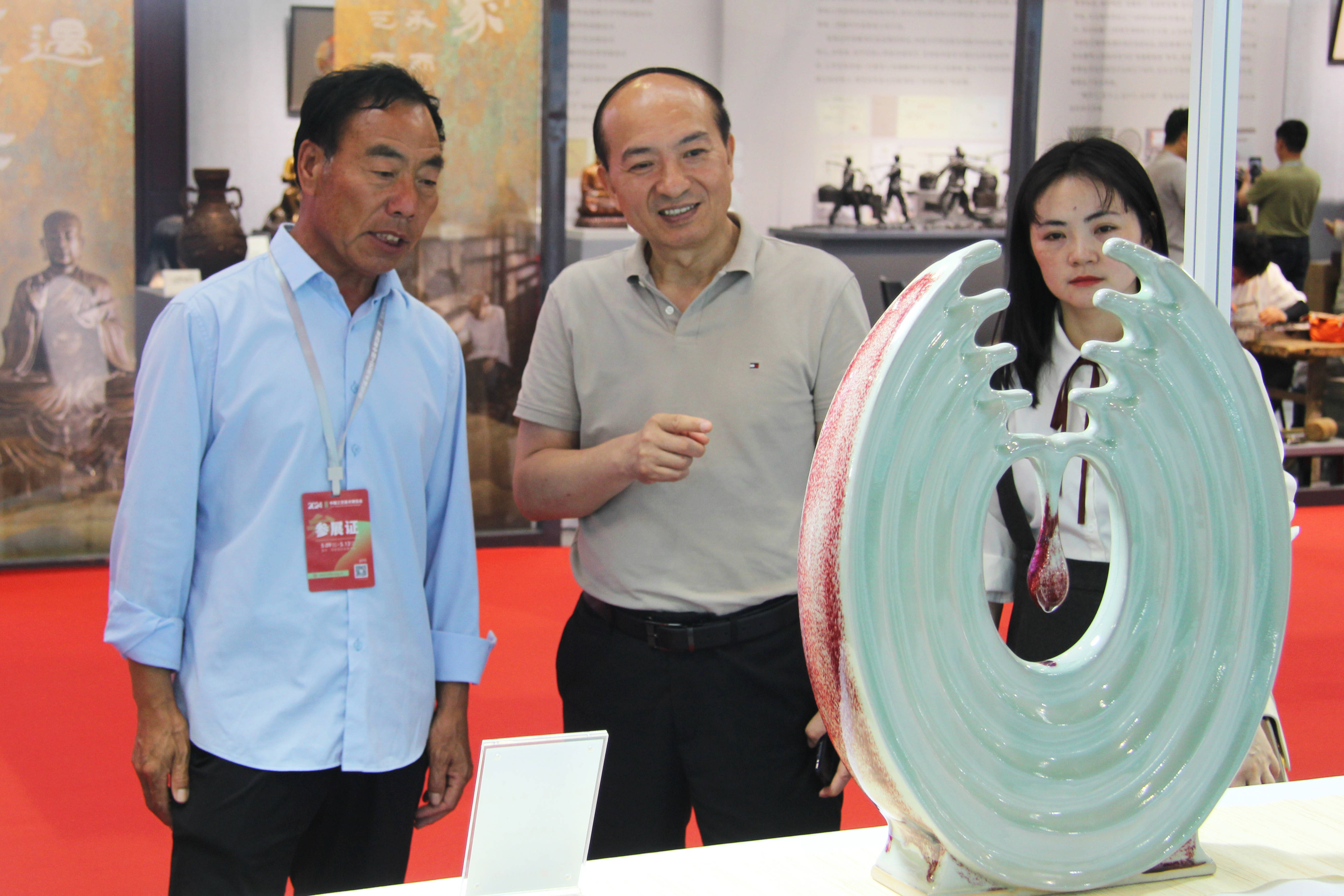 正玉钧窑王现锋作品十八罗汉套组获全国工美行业最高奖