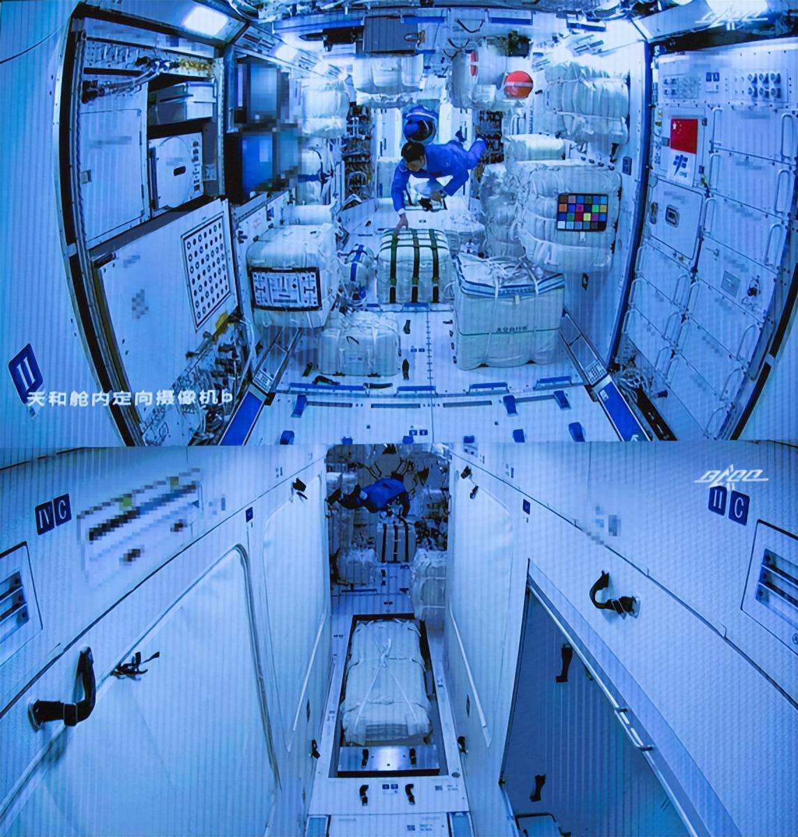 其实从我国航天人员的途中就已经能够看出,国际空间站内部虽然可以