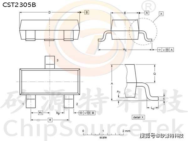 矽源特chipsourcetek-cst2305b是sot23封装,20v,6a的p-mosfet