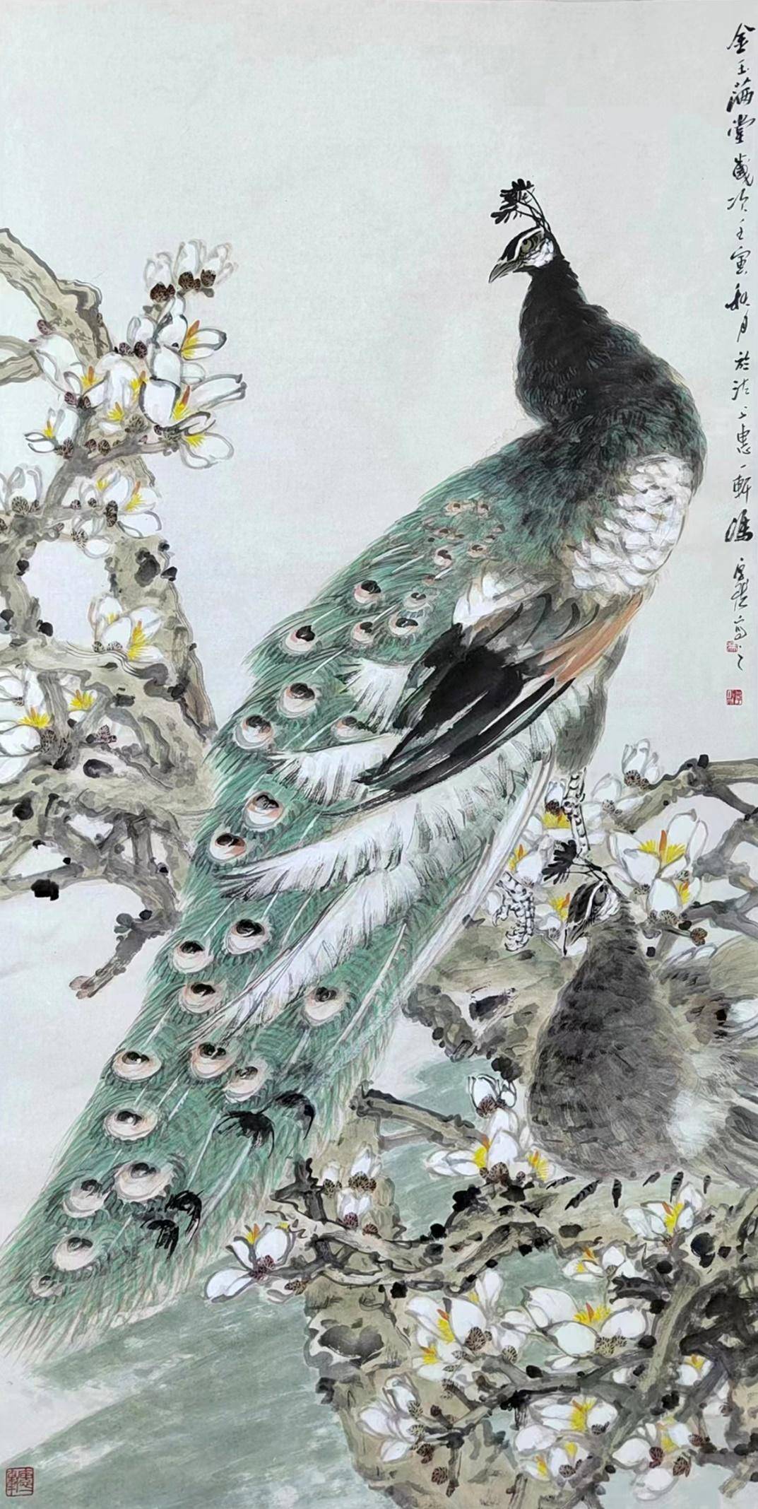 为王雪涛先生再传弟子,拜天津书画名家殷龙先生门下,又经王书平先生