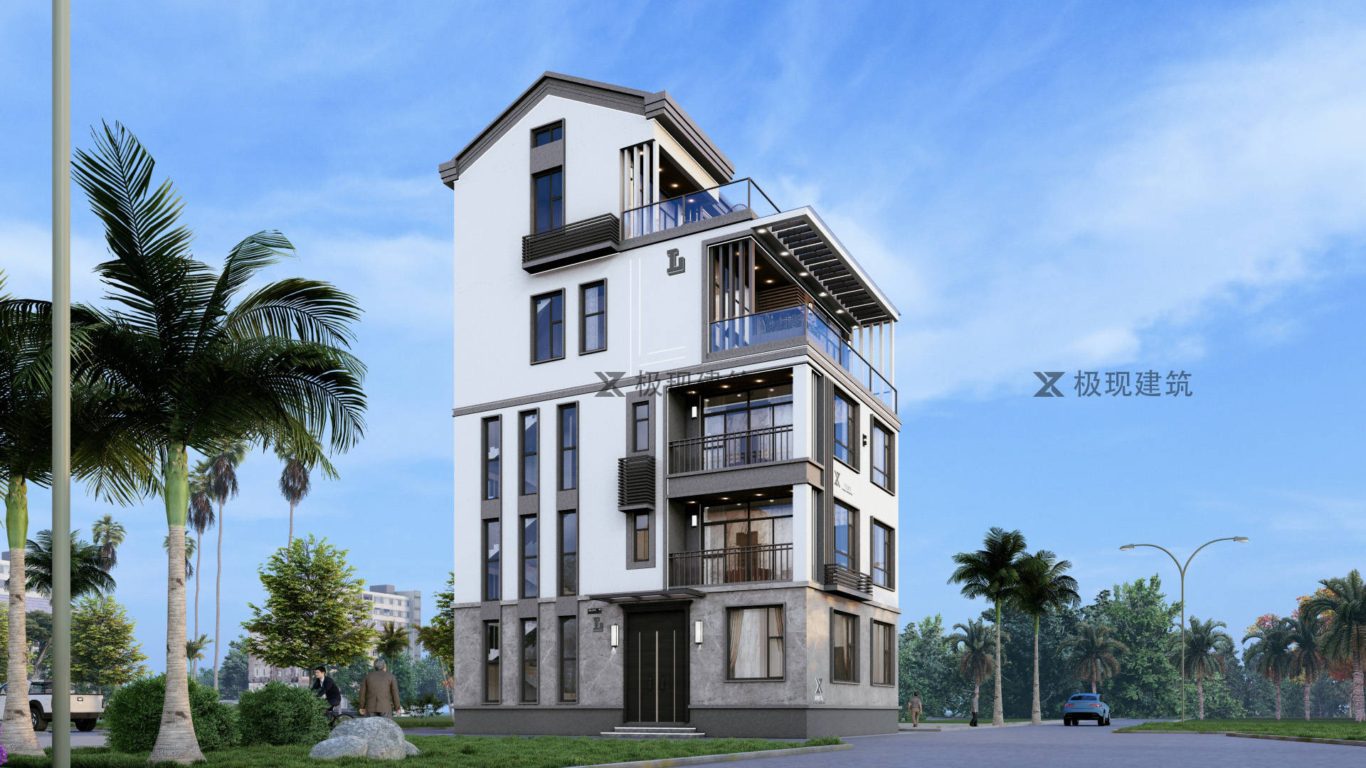 广东东莞丨五层现代风格自建公寓_建筑_别墅_设计