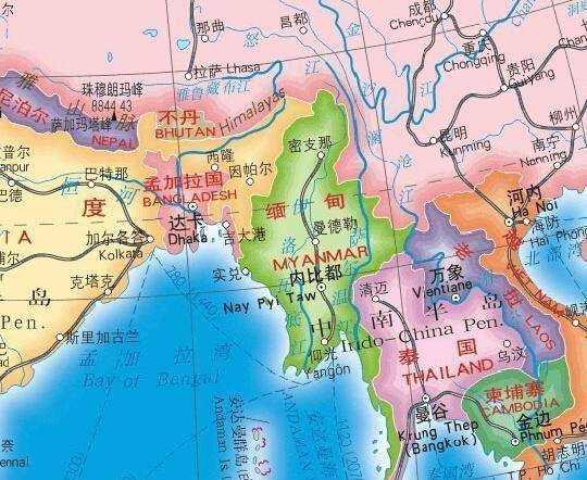 泰国和缅甸南部,都有一块狭长地带,两国边界如何形成?