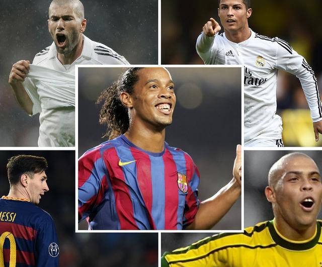 传世巨星:大罗,梅西,小罗,c罗,齐祖——实力谁最高?
