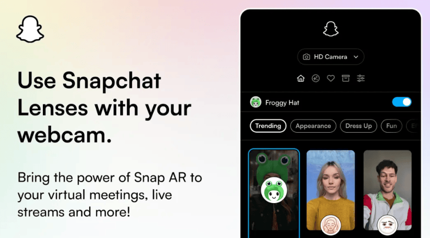 近日,snap在chrome平台上线了名为"snapchat camera for chrome"的