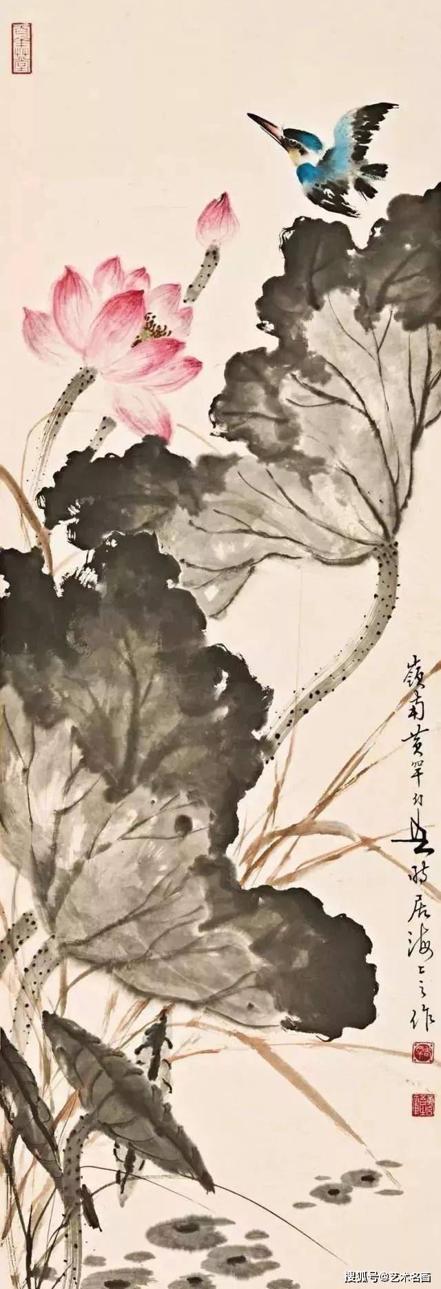 国画荷花作品介绍图片