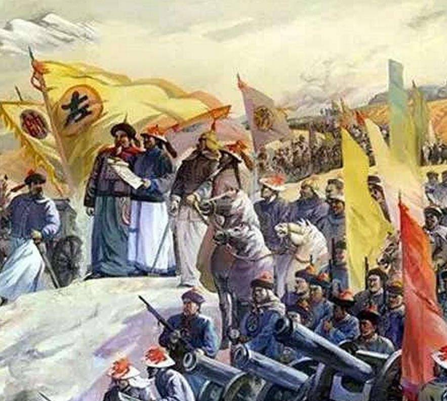 二年,至阜康,与金顺计事,议先攻古牧.