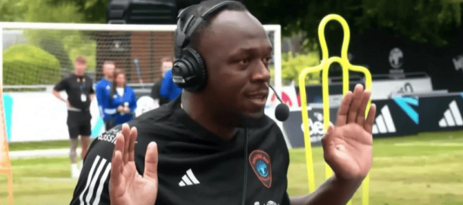 博尔特备战慈善足球赛,谈及英超冠军归属