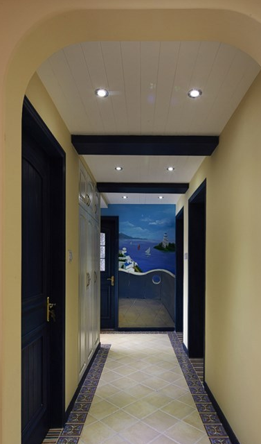 90平小三室装修,地中海风格真漂亮,卫生间砌的墙最抢眼!