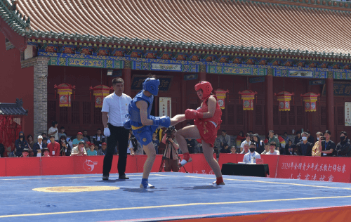 2024全国青少年武术散打锦标赛武术散打比赛热血对决中,宋江武校学生