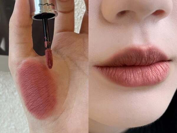 mac本季6款热门色号试色,水漾子弹头薄涂厚涂都好美,这款显嫩无敌