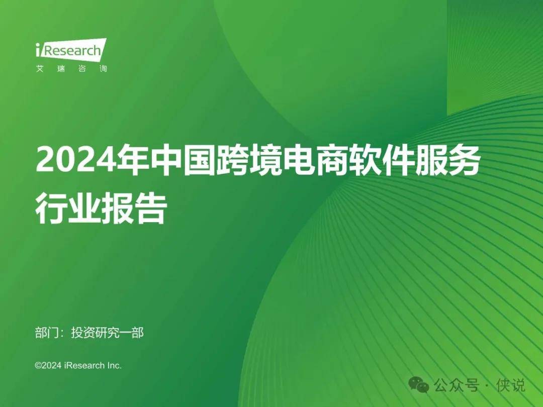 2024年中国跨境电商软件服务行业报告 